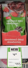 Coles 150g Strawberries Sweetened Dried