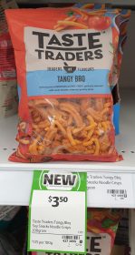 Coles 200g Taste Traders Noodles Soy Crisps Tangy BBQ