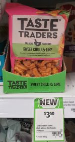 Coles 200g Taste Traders Rice Puffs Soy Crisps Sweet Chilli Lime