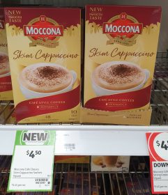Moccona 122g Coffee Sachets Cappuccino Skim