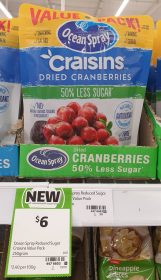 Ocean Spray 250g Craisins Dried Cranberries