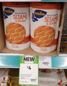 Wasa 235g Delicate Rounds Sesame Sea Salt