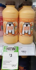 Big M 500mL Flavoured Milk Banana Split 1