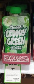 Chobani 110g Greek Yogurt Groovy Green Apple Pear
