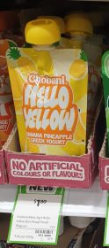 Chobani 110g Greek Yogurt Hello Yellow Banana Pineapple