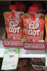 Chobani 110g Greek Yogurt Red Riot Strawberry Guava