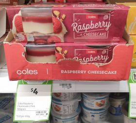 Coles 180g Cheesecake Raspberry 1