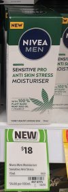 Nivea 75mL Men Moisturiser Sensitive Pro Anti Skin Stress