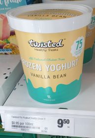 Twisted 1L Frozen Yoghurt Vanilla Bean