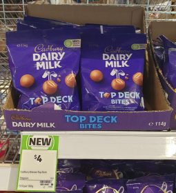 Cadbury 114g Dairy Milk Bites Top Deck
