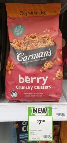 Carmans 750g Crunchy Clusters Berry