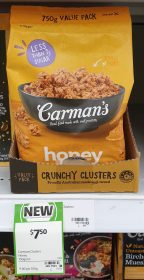 Carmans 750g Crunchy Clusters Honey