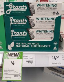 Grants 110g Toothpaste Whitening Spearmint