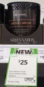 Green Nation Life 300g Candle Cactus Melon