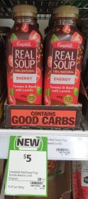Campbells 515g Real Soup Energy Tomato Basil With Lentils 1