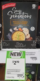 Continental 50g Soup Sensations Indian Curried Cauliflower With Lentils