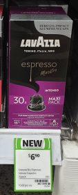 LavAzza 30 Pack Capsules Espresso Maestro Intenso